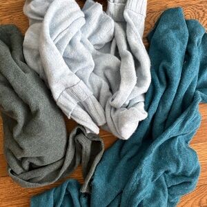 Cozy Knit Sweater Bundle in Gray and Teal flawed gems cutters